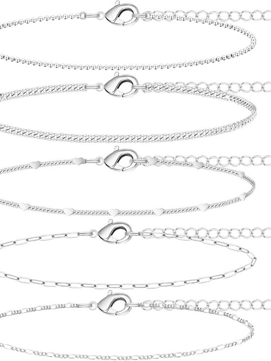 Jewelry - Extra Large Anklets for Women Waterproof, 14K Gold Plated Stack Anklets for Wome